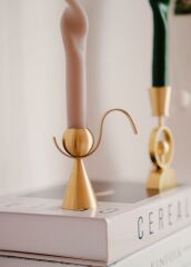 BRASS PİRİNÇ KULPLU MUMLUK