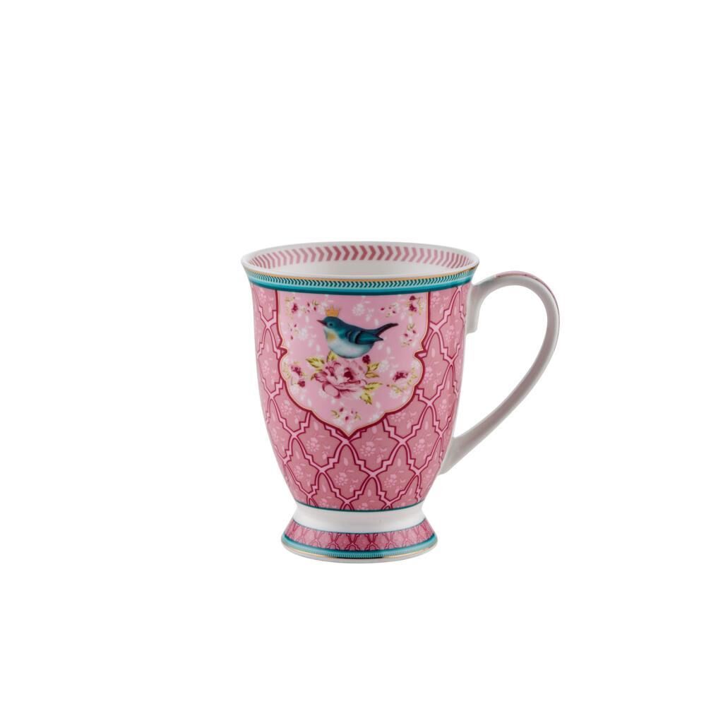 QUSH PEMBE TEKLİ KUPA 300ML