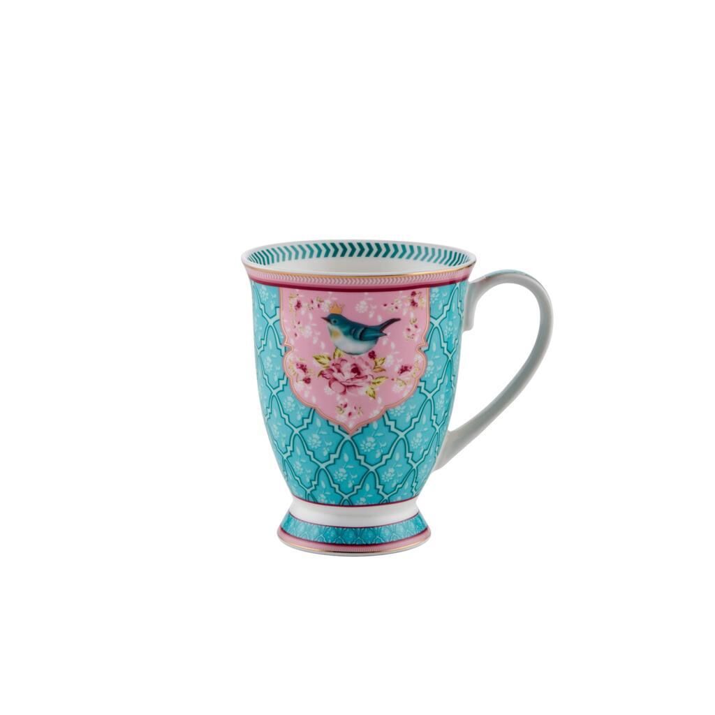 QUSH MAVİ TEKLİ KUPA 300ML