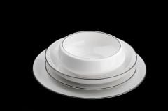 ELEGANT SİYAH 6 KİŞİLİK 24 PARÇA YEMEK TAKIMI