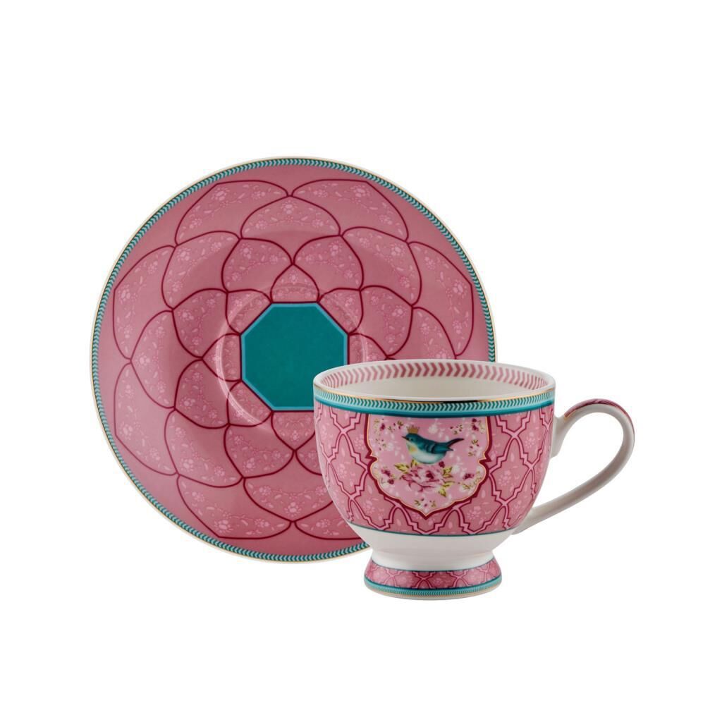 QUSH PEMBE TEK KİŞİLİK ÇAY FİNCANI
