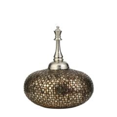 MOZAİK BAKIR KAPAKLI KÜP/DEKOR 32CM