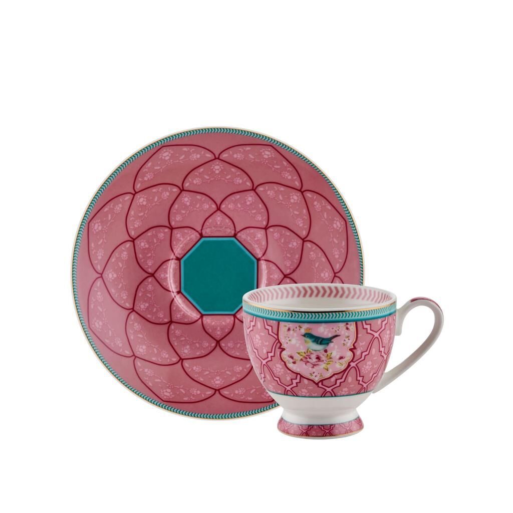 QUSH PEMBE TEK KİŞİLİK TÜRK KAHVESİ FİNCANI