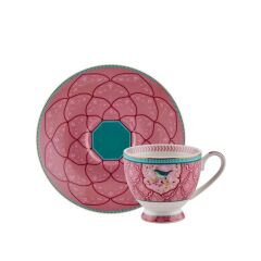QUSH PEMBE TEK KİŞİLİK TÜRK KAHVESİ FİNCANI