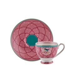 QUSH PEMBE TEK KİŞİLİK TÜRK KAHVESİ FİNCANI