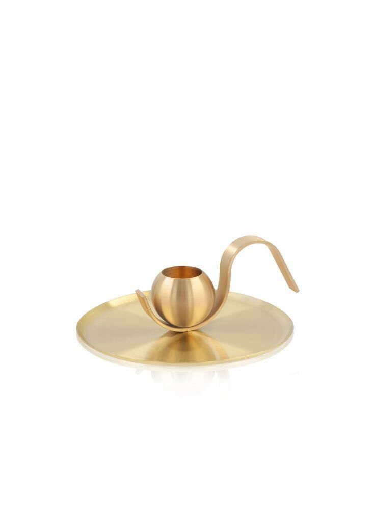 BRASS PİRİNÇ TEPSİLİ MUMLUK