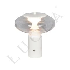 HERTA DAİRE  BEYAZ ŞARJLI GÜN IŞIĞI LEDLİ MASA LAMBASI 1.8W