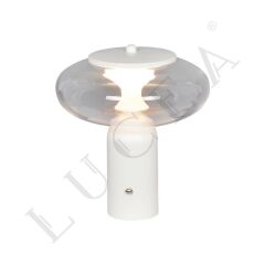 HERTA DAİRE  BEYAZ ŞARJLI GÜN IŞIĞI LEDLİ MASA LAMBASI 1.8W