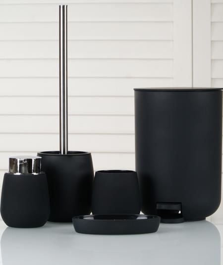 SİYAH AKRİLİK 5 PARÇA BANYO SETİ