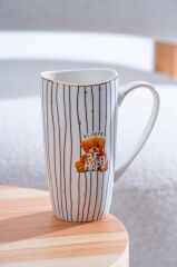 BEAR SİYAH PORSELEN KUPA 500ML