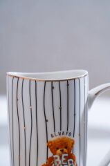 BEAR SİYAH PORSELEN KUPA 500ML