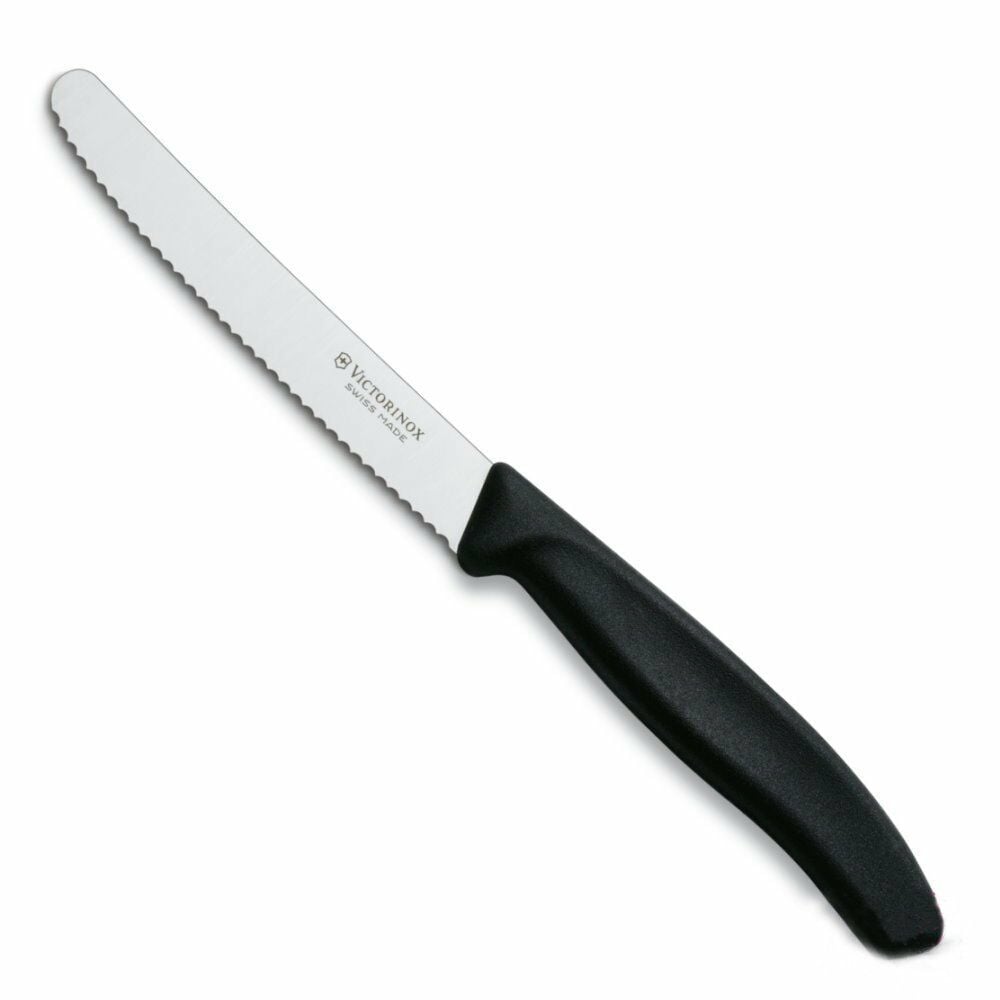 DOMATES BIÇAK TIRTIKLI SİYAH 210 MM