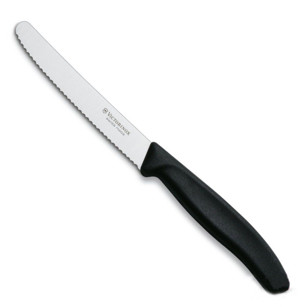 DOMATES BIÇAK TIRTIKLI SİYAH 210 MM