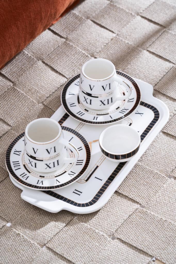 TIMELESS 2 KİŞİLİK TEPSİLİ TÜRK KAHVESİ FİNCANI