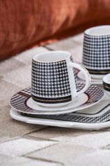 RENZO 2 KİŞİLİK TEPSİLİ TÜRK KAHVESİ FİNCANI