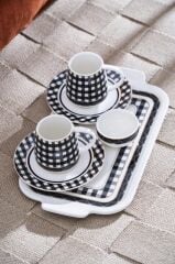 ALMOND 2 KİŞİLİK TEPSİLİ TÜRK KAHVESİ FİNCANI