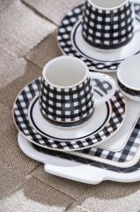 ALMOND 2 KİŞİLİK TEPSİLİ TÜRK KAHVESİ FİNCANI