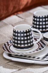 ALMOND 2 KİŞİLİK TEPSİLİ TÜRK KAHVESİ FİNCANI