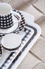 ALMOND 2 KİŞİLİK TEPSİLİ TÜRK KAHVESİ FİNCANI