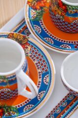 HARVEST 2 KİŞİLİK TEPSİLİ TÜRK KAHVESİ FİNCANI