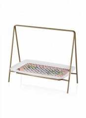 JARDIN FERFORJE DİKDÖRTGEN KEK&PASTA SERVİSİ 34CM