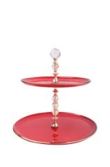 SOLID KIRMIZI ROSE GOLD KATLI KURABİYELİK