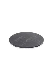 MERMER SİYAH YUVARLAK SERVİS 25CM