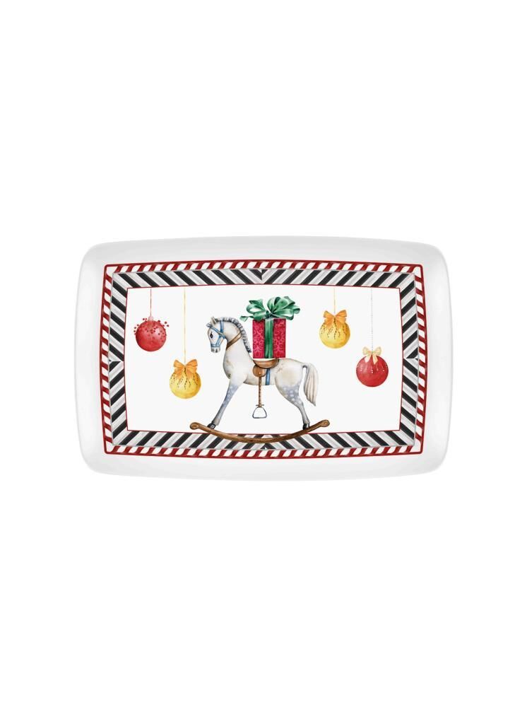 NUTCRACKER DİKDÖRTGEN SERVİS TABAK 34X25CM