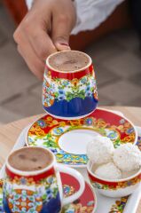 PİENZA 2 KİŞİLİK TEPSİLİ TÜRK KAHVESİ FİNCANI