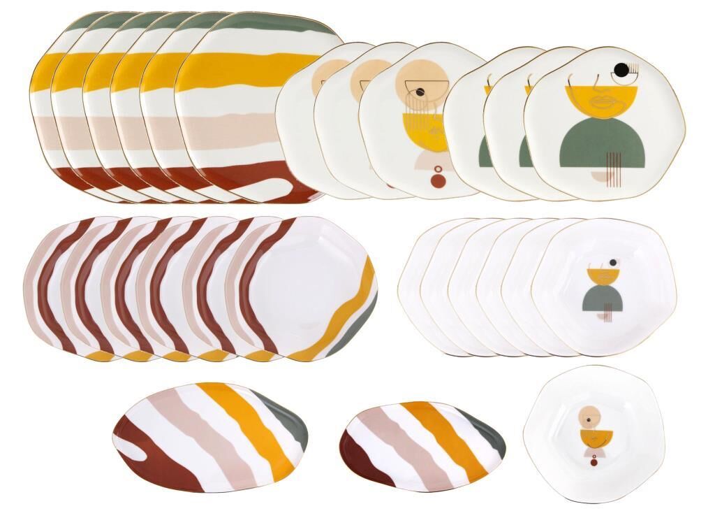 ABSTRACT 6 KİŞİLİK 27 PARÇA SERVİS SETİ