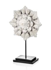 KREM SİYAH ESKİTME ÇİÇEK BİBLO 33CM