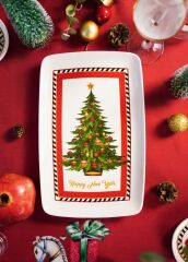 NUTCRACKER DİKDÖRTGEN SERVİS TABAK 34X25CM