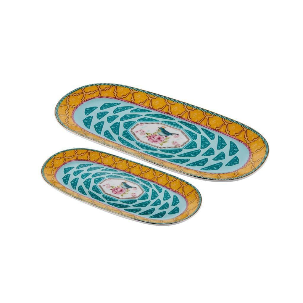 QUSH SARI 2'Lİ KAYIK TABAK 34-26CM