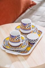 TRİANNA 2 KİŞİLİK TEPSİLİ TÜRK KAHVESİ FİNCANI