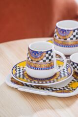 TRİANNA 2 KİŞİLİK TEPSİLİ TÜRK KAHVESİ FİNCANI