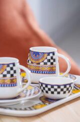 TRİANNA 2 KİŞİLİK TEPSİLİ TÜRK KAHVESİ FİNCANI