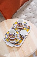 TRİANNA 2 KİŞİLİK TEPSİLİ TÜRK KAHVESİ FİNCANI