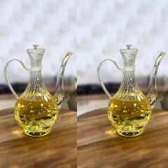 İBRİK ÇİZGİLİ CAM 2'Lİ YAĞDANLIK 750ML