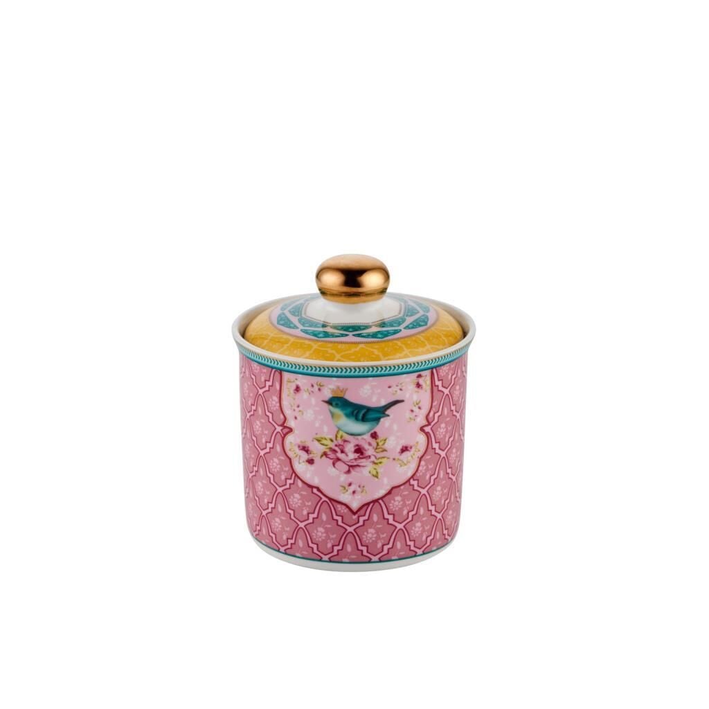 QUSH PEMBE TEKLİ KAVANOZ 9X11CM