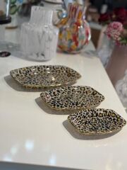 LEOPAR SOMON 3'LÜ KAYIK TABAK