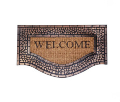 SİYAH BAKIR WELCOME KAPI ÖNÜ PASPAS 75X45CM