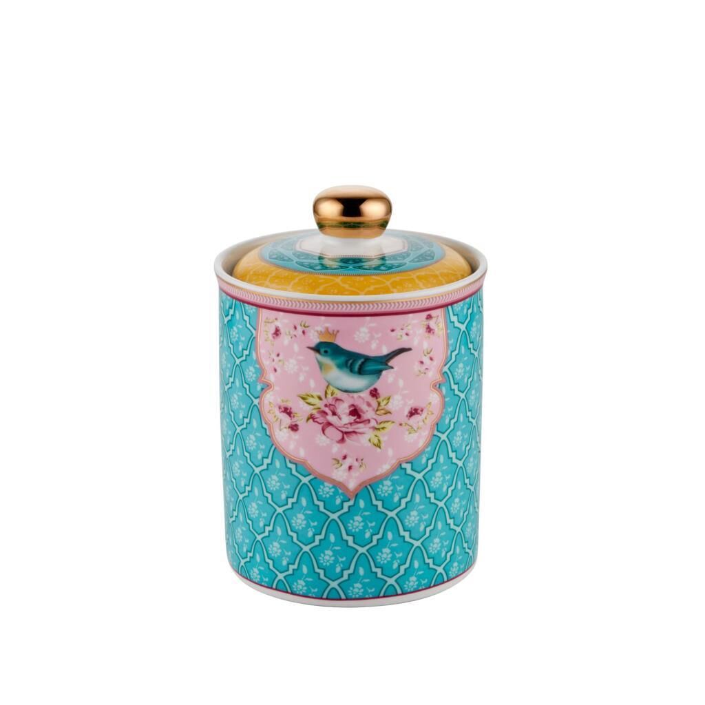QUSH MAVİ TEKLİ KAVANOZ 10X15CM