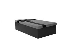 SİYAH GRİ FİYONKLU KUTU 26CM