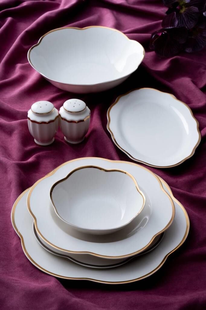 AVELINE GOLD 6 KİŞİLİK 29 PARÇA YEMEK TAKIMI