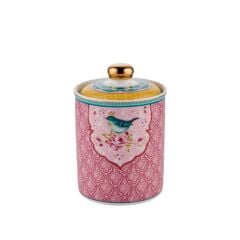 QUSH PEMBE TEKLİ KAVANOZ 10X15CM