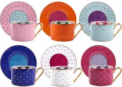 CHEERFUL 6'LI ÇAY FİNCAN SET