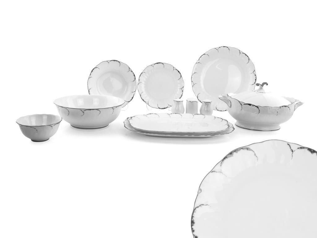 TIFFANY PLATİN 60 PARÇA 12 KİŞİLİK YEMEK TAKIMI