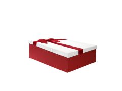 KIRMIZI BEYAZ FİYONKLU KUTU 24CM