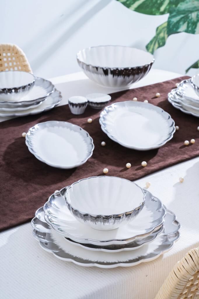 MARLENE GÜMÜŞ 6 KİŞİLİK 29 PARÇA YEMEK TAKIMI