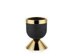 SETA TEXTURED DARK GOLD KONİK AYAKLI VAZO 22CM